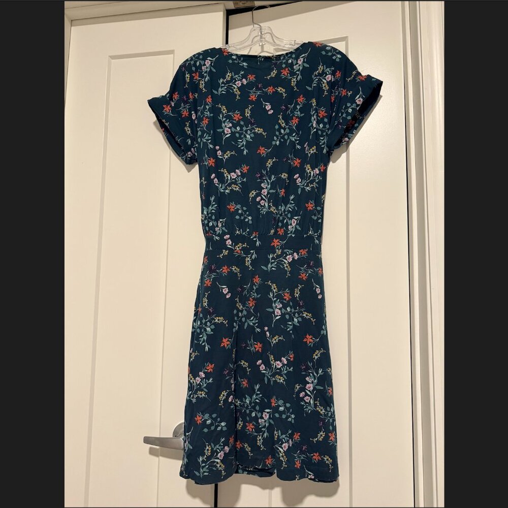 2 dresses Garnet Hill Short-Sleeve Tie-Waist sz L - Picture 2 of 8
